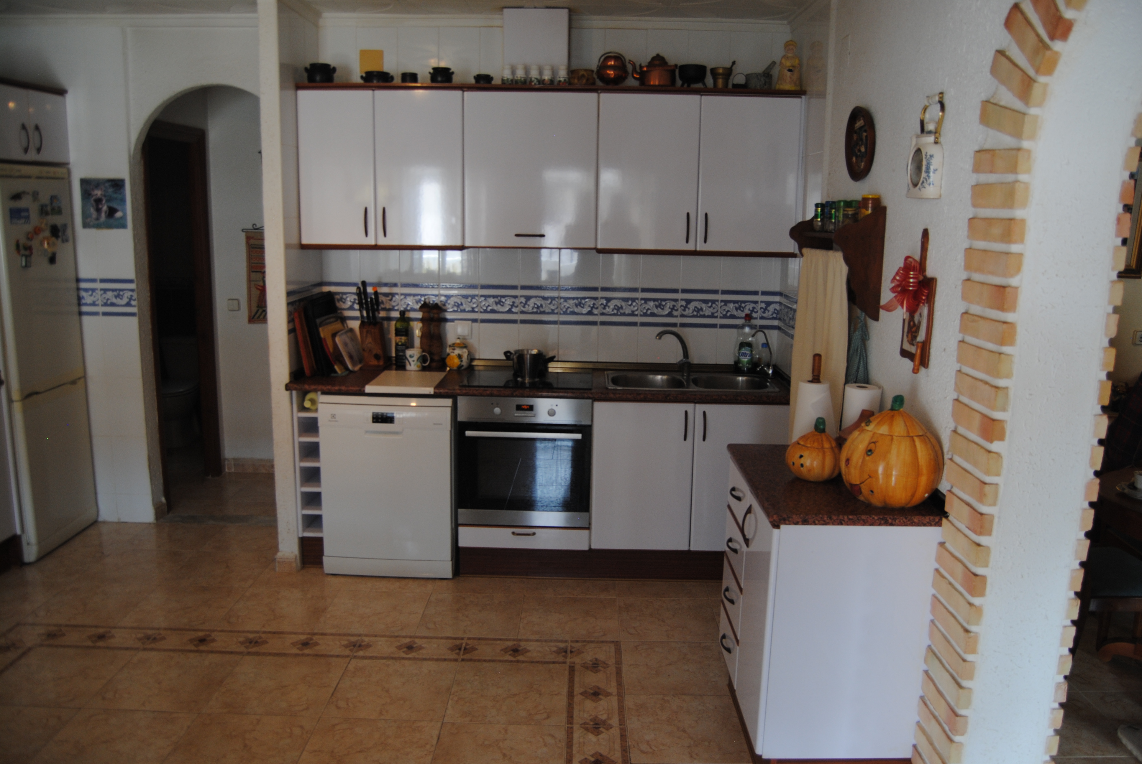 Pool area in bungalow for sale in Torrevieja