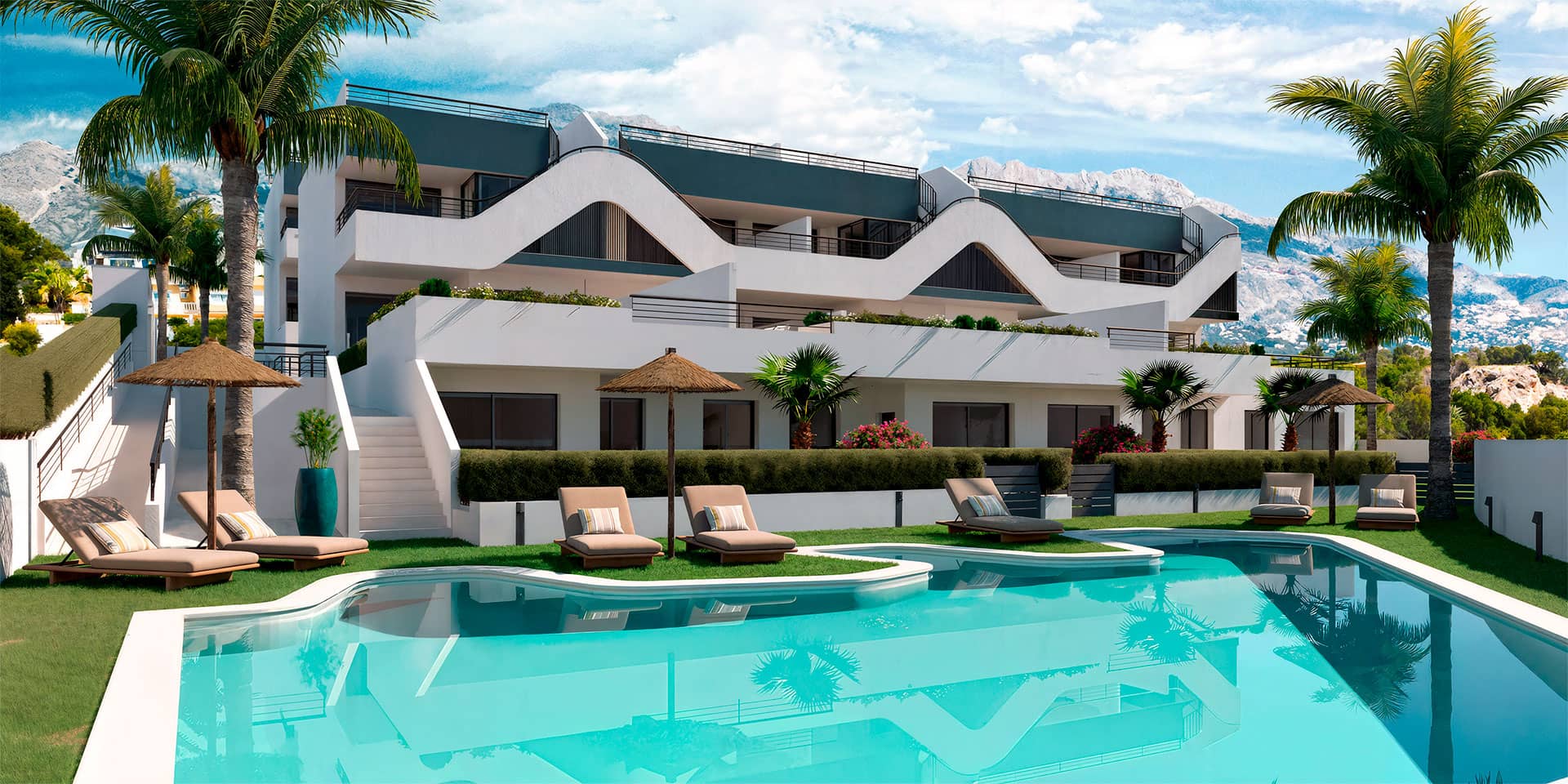 Located in the charming town of Alfaz del Pi, this residential offers a variety of housing options t - Image 1