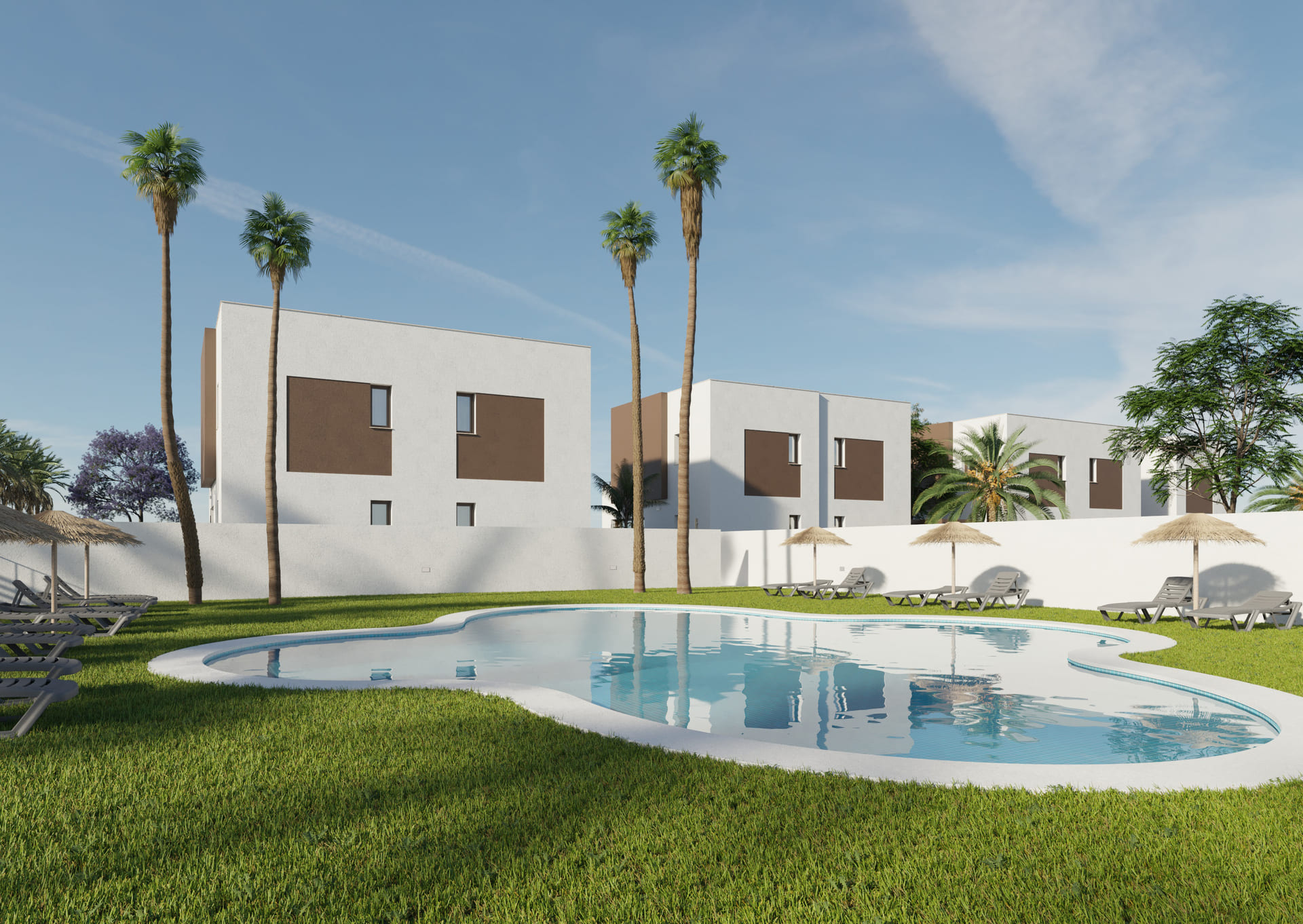 Located in Elche, this residential complex offers an exclusive collection of townhouses designed to - Image 1